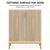 NNETMLT 5-Tier Shoe Cabinet with Geometric Pattern Doors-White/Natural