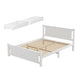 Artiss Bed Frame Double Size Wooden Platform with 2 Storage Drawers White RIO