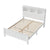 Artiss Bed Frame Double Size Wooden with 3 Shelves Bed Head White
