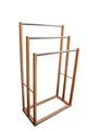 Carla Home Bamboo Towel Metal Holder Rack 3-Tier