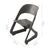 Set of 4 Plastic Dining Chairs Grey
