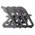Set of 4 Plastic Dining Chairs Grey