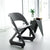 Set of 4 Plastic Dining Chairs Grey