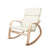 Artiss Fabric Rocking Armchair - Beige - Decorly