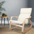 Artiss Fabric Rocking Armchair - Beige - Decorly