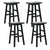 Artiss 4x Wooden Bar Stools Kitchen Bar Stool Chairs Barstools Black