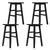 Artiss set of 4 Wooden Bar Stools Kitchen Bar Stool Chairs Barstools Black