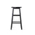 Set of 2 Marley Beech Wood Backless Bar Stools In Black