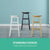 Set of 2 Marley Beech Wood Backless Bar Stools In Black