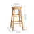 Set of 2 Mary Beech Wood Backless Kitchen Bar Stools In Natural