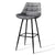 Set of 2 Audrey Kitchen Bar Stools In Velvet Grey
