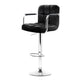 Set Of 4 Noa Kitchen Bar Stools In Chrome Black Leather