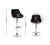 Set of 2 Elan Kitchen Bar Stools In Black PU Leather