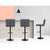 Set of 2 Como Kitchen Bar Stools In Vintage PU Leather