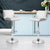 Set of 2 Promus Kitchen Bar Stools In Leather White