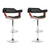 Artiss 2x Wooden Bar Stools SELINA Kitchen Swivel Bar Stool Chairs Leather Black