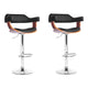 Set of 2 Selina Kitchen Bar Stools In PU Leather Black