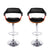 Set of 2 Selina Kitchen Bar Stools In PU Leather Black