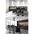 Black Leather Wooden Swivel Kitchen Bar Stool