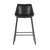 Artiss Set of 2 Bar Stools Kitchen Metal Bar Stool Dining Chairs PU Leather Black