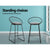 Set of 2 Nordic Kitchen Bar Stools In Grey And Black