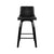 Set of 4 Wooden PU Leather Bar Stool - Black