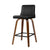 Set of 2 Felipe Kitchen Wooden Bar Stools In Black