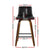 Set of 2 Felipe Kitchen Wooden Bar Stools In Black