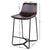 Set of 2 Dawn Kitchen Bar Stools In Metal Walnut