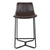 Set of 2 Dawn Kitchen Bar Stools In Metal Walnut