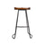 Artiss Set of 4 Elm Wood Backless Bar Stools 75cm - Black