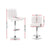 Set of 2 Noel Kitchen Bar Stools In White PU Leather