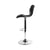 Set of 2 PU Leather Patterned Bar Stools - Black and Chrome
