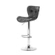 Set of 2 Ruby Kitchen Bar Stools In PU Leather Grey