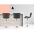Set of 2 Ruby Kitchen Bar Stools In PU Leather Grey