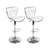Artiss Set of 2 PU Leather Patterned Bar Stools - White and Chrome