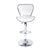 Artiss Set of 2 PU Leather Patterned Bar Stools - White and Chrome