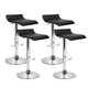 Artiss set of 4 Bar Stools SENA Kitchen Swivel Bar Stool PU Leather Chairs Gas Lift Black