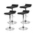 Artiss set of 4 Bar Stools SENA Kitchen Swivel Bar Stool PU Leather Chairs Gas Lift Black