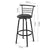 Set of 2 Kitchen Bar Stools In Black PU Leather