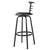 Set of 2 Kitchen Bar Stools In Black PU Leather
