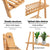 Artiss Bamboo Wooden Ladder Shelf Plant Stand Foldable - Decorly