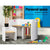 Keezi Kids Play Desk and Chairs 3 Piece Set in White