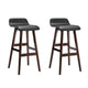 Set of 2 Silvia Kitchen Bar Stool In Black