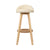 Set of 2 Dalvey PU Leather Bar Stools In Beige