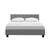 Artiss VANKE Double Size Bed Frame Base Fabric Headboard Wooden Mattress