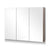 Cefito 3 Door Bathroom Mirror Cabinet In Natural