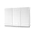 Cefito 3 Door Bathroom Mirror Cabinet In White