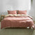 Cosy Club Red Beige Cotton Quilt Cover Set Double