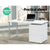 Artiss Metal Desk with 3 Drawers - White - Decorly